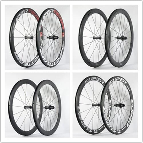 SuperTeam R7 Straight Pull Spokes carbon road wheels 50mm clincher 700C