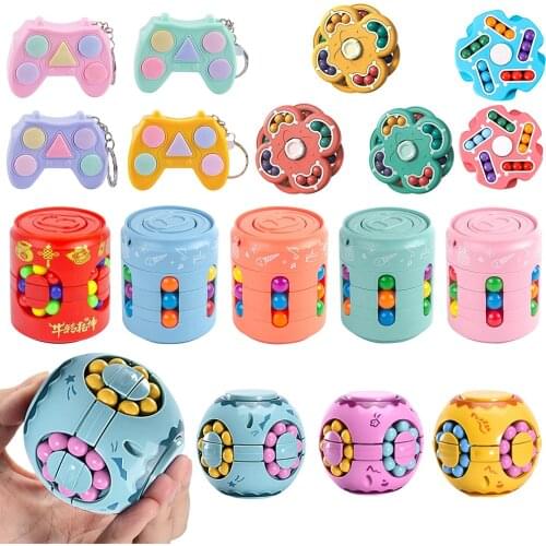 Finger magic cube Rotating Magic Bean Intelligence Fingertip Cube Childrens Finger Gyro Magic Disk Educational Cube Toy