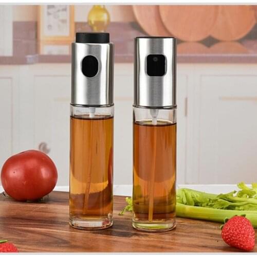 Kitchen Baking Cook Oil Spray Bottle Vinegar Bottle Oil Dispenser Cooking Tools Salad BBQ Water Pump Gravy Glass Oil spray