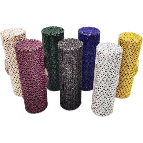Fashion Green Fuchsia Party Clutch Bags Cylindrical Luxury Prom Evening Bags SC484