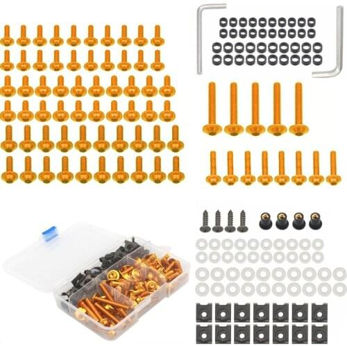 Motorcycle CNC Aluminum Alloy Full Fairing Bolt Kit For Yamaha Kawasaki Honda B.M.W Suzuki Universal Screw 177 / Set