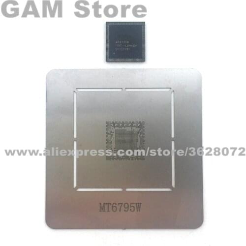 MT6795W BGA Stencil CPU IC Chip Reballing Pins BGA Direct Heating Template 5pcs/lot
