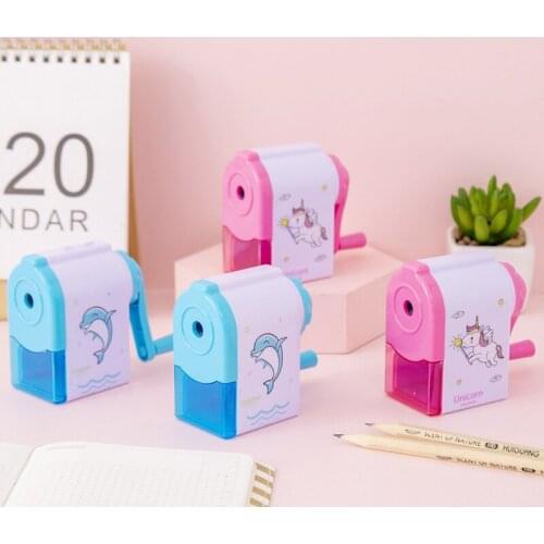 Cartoon Automatic Pencil Sharpener Hand Sharpener Pen Planer School Student Stationery Supplies Kids Gift Hot