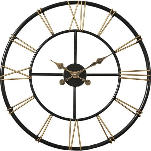 2020 Hot Sale Retro Wall Clock Round Simple Creative Clock Living Room Bedroom Study Mute Decoration Roman Clock Watch