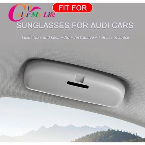 New Car Glasses Holder Case Sunglass Holder Sun Glasses Box for Audi Q3 Q5 SQ5 Q7 A1 A3 S3 A4 A6 A7 S6 S7 S4 RS4 A5 S5 2013-2021