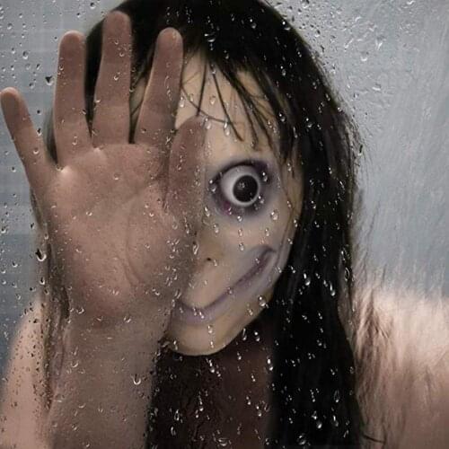 New Halloween Momo Creepy Latex Mask Scary With Long Hair Halloween Easter Costume Party Mask For Party