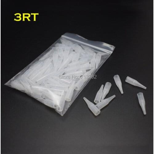 3RT* 200pcs Disposable Bulk Plastic Permanent Makeup Tips Caps