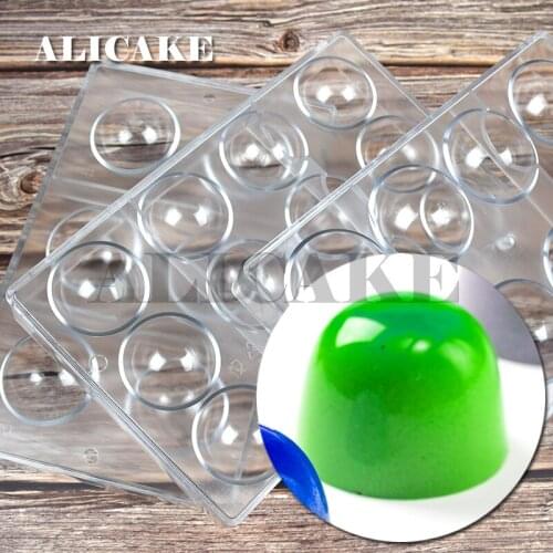 Polycarbonate Chocolate Molds Thick Tray Sphere Chocolate Bar Mould Cake Form Bakery Baking Mold Pastry Tools Drop Shipping