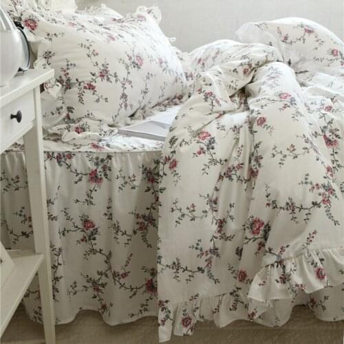 New Vine flower print bedding set pastoral duvet cover bedding princess bedspread bed sheet for decor pillowcase bed clothes