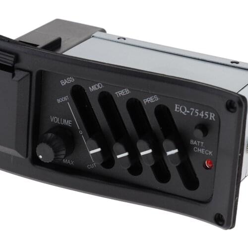 Professional Guitar Preamp EQ LCD Tuner Preamp Amplifier Piezo Pickup - 5Band - Guitars Complete Kit