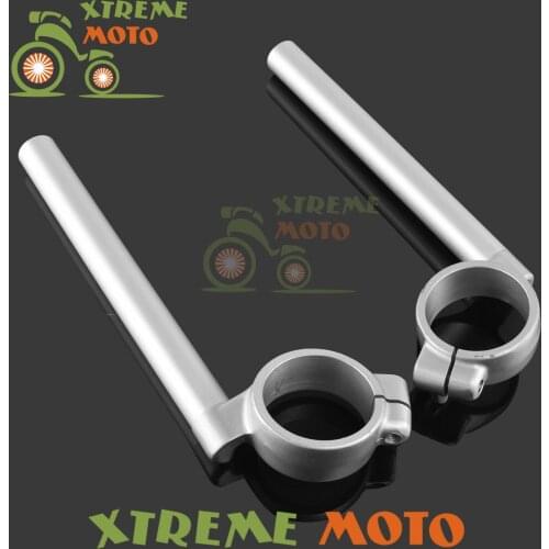 Silver Aluminum Fork Tube Adjustable Handlebars Handle Bar Clipons Clip-on For Suzuki GSXR1000 GSXR 1000 2009 2010 2011