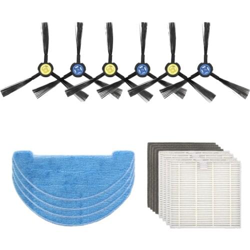 Robot Vacuum Cleaner HEPA Filter Side Brush Mop Cloth, for Ilife V8 V8S X750 A7 X800 X785 V80 Robot Vacuum Cleaner