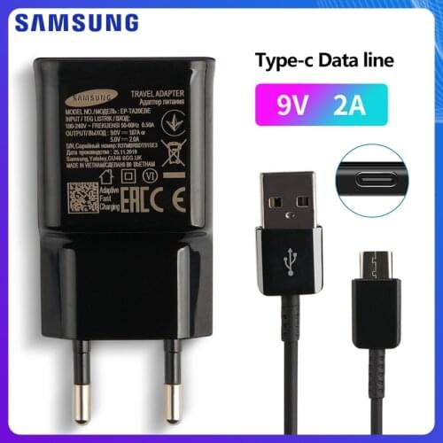 SAMSUNG Original Quick Charge Travel Charger For Samsung GALAXY S9 A8+ S8 2018 C7 Note 9 Pro A60 A70 A80 Note 8 S9Plus USB TypeC