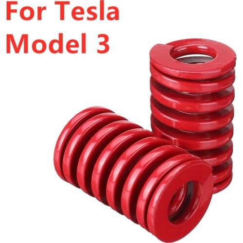 25mm OD Die Spring For Rear Trunk Tailgate Strut Support Left Bars Red For Tesla Model 3 2017 2018 2019 2020 2021