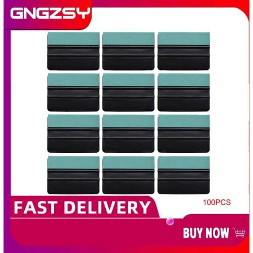 100PCS Car Tools Vinyl Wrap Squeegee Carbon Fiber Film Sticker No Scratch Felt Edge Scraper Window Tint Tool Car Cleaning