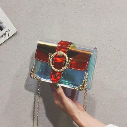 Womens bags Shoulder bag Transparent mini bag jelly chain bag messenger bag Female bag ladies bag ladies bag ladies bag
