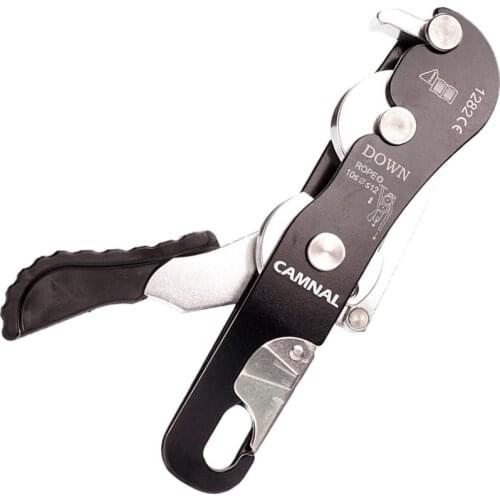 Heavy Duty Stop Descender for 9-12mm Rope Rock Climbing Caving Abseil Rescue Equipment