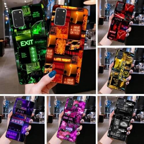 Tokyo Drift Neon Car collage Phone Case For Samsung Galaxy S21 Plus Ultra S20 FE M11 S8 S9 plus S10 5G lite 2020