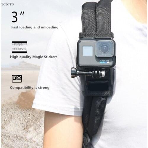 360 Degree Rotary Backpack Clip Quick Attach Shoulder strap Buckle Mount For Gopro Hero7 6 5 4 Xiaomi Yi Camera Accessories