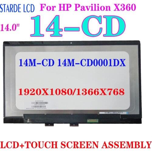 14.0" for HP x360 14 cd 14-cd 14-cd0068 14-cd0069tu 14M-CD 0072tu 0073tu 0074tu LCD Display Touch Screen Digitizer Assembly