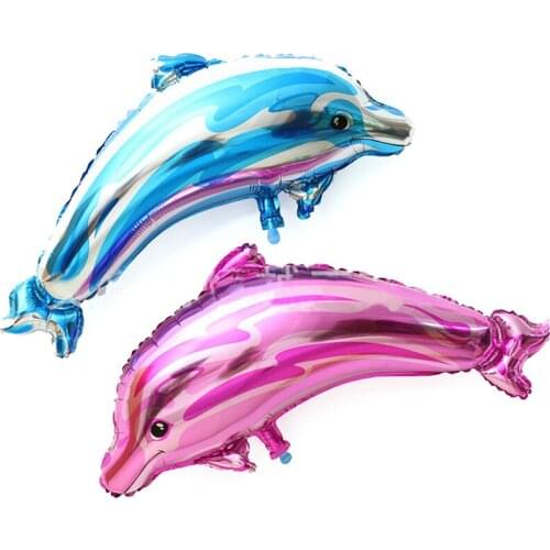 1pc 84*48cm Cartoon Animal Dolphin Foil Balloon Aluminum Baloon Child Kids Toy Gift Birthday Wedding Party Bedroom Decoration
