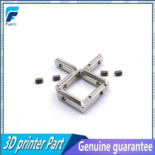 20pcs T Slot L-Shape 2020 Aluminum Profile Interior Corner Connector Joint Bracket for 2020 Alu-profile (with M4 screws)