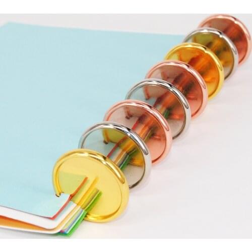 24pcs 35mm Mushroom Bidning Buckle Planner Discs Binder Notebook Binder Rings Expander Rings Planner Accessories School Supplies