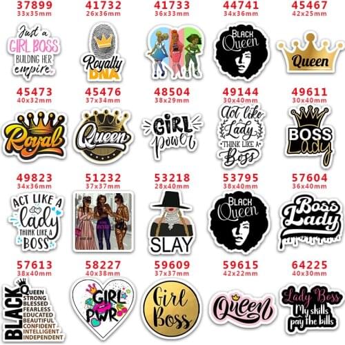 30pcs/lot Free Shipping Flat Resins Black Girl Boss Planar Resin For Hair Bow Characters PR37899