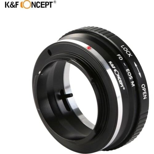 K&F CONCEPT Lens Adapter Ring for Canon FD Mount Lens to EOS M EF-M Mount Camera(No Chip) FD
