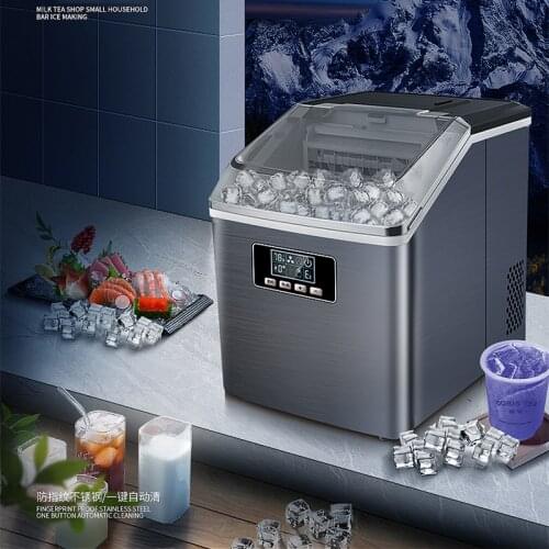 Ice Maker 25kg Commercial Milk Tea Shop Small Home Bar Ice Cube Making Machine Quick Ice Maker HZB-20F ice maker