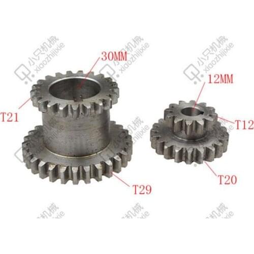 Free shipping CJ0618 2 pcs / set Teeth T29xT21 T20xT12 Dual Dears Metal Lathe Gears For Sale