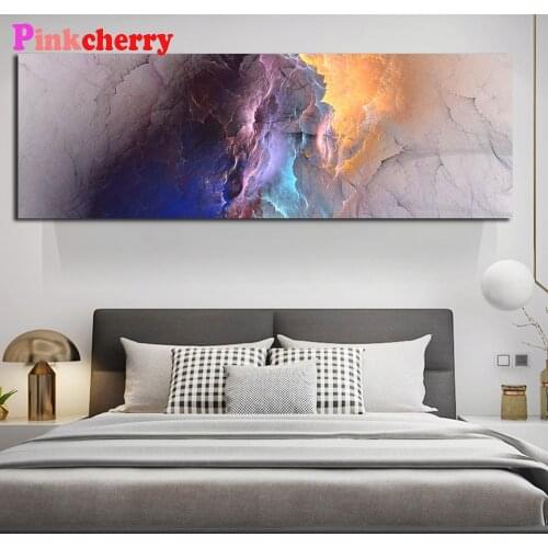 Large 100% Square Round Diamond Painting Abstract Colorful Cloud 5d Diamond Embroidery Mosaic pattern natural Landscape 3d Art