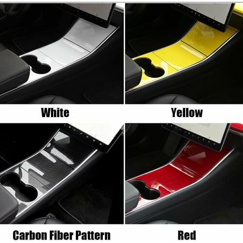 For Tesla Model 3 2018-2020 Center Cup Holder Console Panel Cover Frame Trim Steering Wheel Panel Car accessories 4 Colors