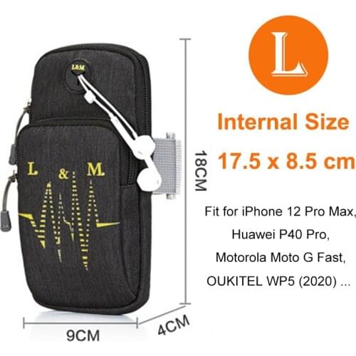 Running Armband for UMIDIGI BISON A9 Pro A3S A7 A7s F2 Power3 S5 Pro Case Phone Money Keys Outdoor Sports Arm Bag Running