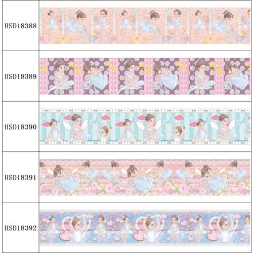 HSDRibbon free shipping 3" 75mm heat transfer printed hsd-design series Grosgrain Ribbon 50Yards/Roll