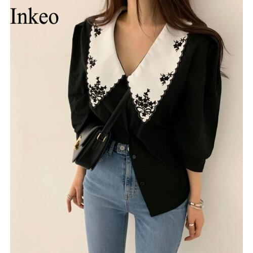 Inkeo Blouses With Embroidery