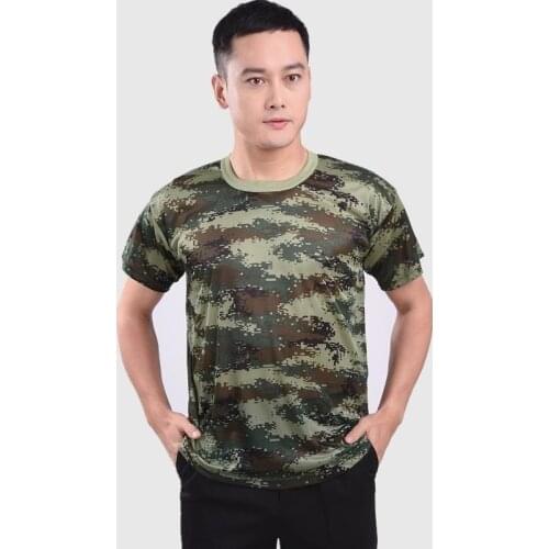 2 Pcs New Tactical Camouflage Clothes Hunting Quick Dry T-shirt Men Breathable Army O Neck Shirt Military Combat Casual T-shirt