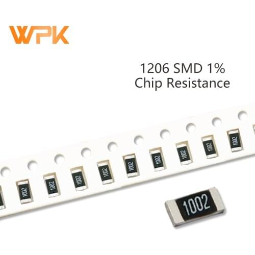 100Pcs 1206 SMD Resistor Kit 1% Tolerance 0R-392R 0R 1R 1.1R 1.2R 1.3R 1.4R 1.5R 10 Ohm Electronic Components DIY Assorted Set