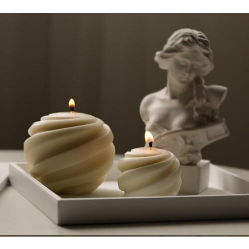 Creative Spherical Aroma Candle Mold Soft Silicone Mold DIY Homemade Geometric Candle Making Supplies Resin Molds