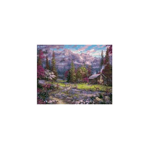 MaHuaf-W227 Smoke curl among forest painting by numbers on canvas nordic decoration wall acrylic painting for living room