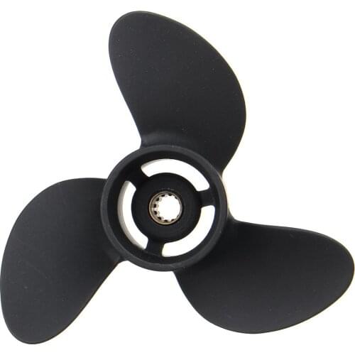 Marine Outboard Propeller Aluminum Alloy Black Propeller For Tohatsu/Nissan/Mercury 4-6HP 369B645181 / 48-812951A02 7.8 x 9