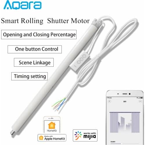Aqara ZNGZDJ11LM Rolling Shutter Motor Zigbee Curtain Motor Intelligent Timing Setting ZiGBee Mi Home Smartphone APP Remote Cont