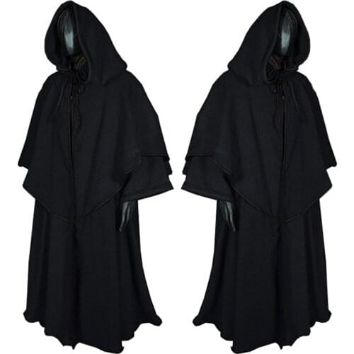 5 Colors Medieval Cosplay Cloak Cosplay Costumes for Adult Halloween Costume Carnival Party Stage Performance Vintage Long Robes