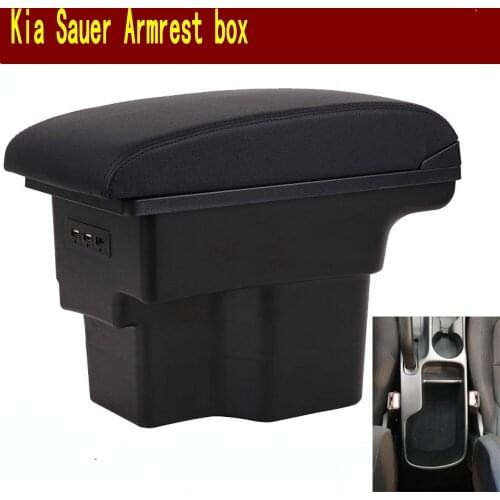 For kia Soul armrest box central Store content Storage box with kia Sauer rio armrest box USB interface