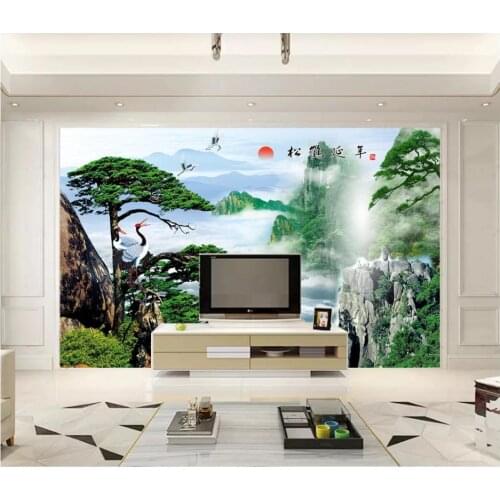 Custom photo wallpaper 3d murals wallpaper for walls 3 d Idyllic landscape painting tree TV background wall papers home decor