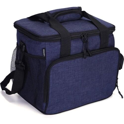 14L portable lunch bag ice pack thermal picnic lunch box meal drinks wine insulated cooler bag vehicle insulation cool bag