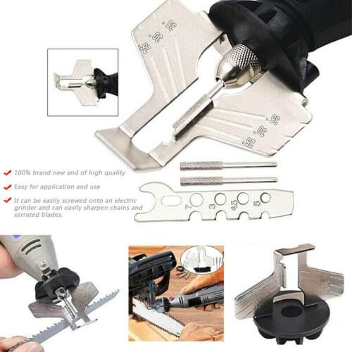Sharpening Attachment Chain Saw Tooth Grinding Tools Used Electric Grinder Accessories Sharpening Outdoor Garden Tool BJStore