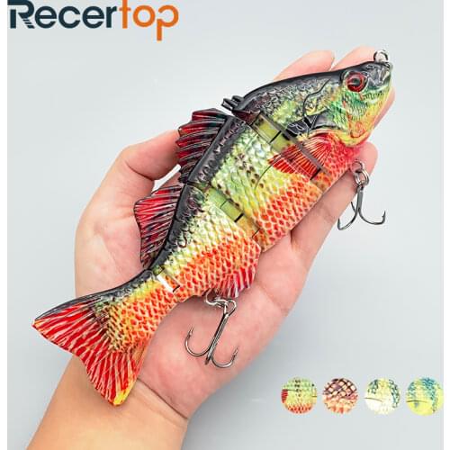 Recertop Professional fishing lures 2021 quality 2/4/8 segment swimbait 3D eyes Perch shape Special for sea fishing gills