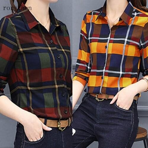 SAGACE Women's Plaid Shirts