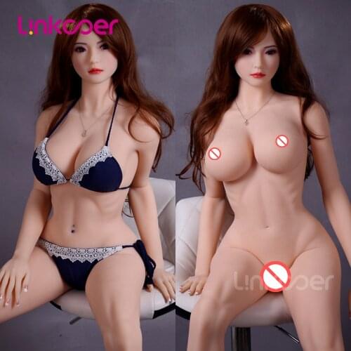 Linkooer 168cm Silicone Sex Doll Big Breast Sexy Hits Muscle Doll Vagina Lifelike TPE Hot Body Adult Love Doll for Men